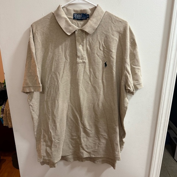 Polo Ralph Lauren Other - Polo Ralph‎ Lauren Mens XL Tan Beige Cotton Short Sleeve Polo Shirt Pony Logo